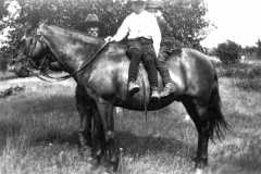 Daniel Webster Arnold with grandsons Alvin E. and Allen F. around 1926.