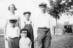 Tracie Balitz with her four boys, from oldest, Alvin, Allen, Alton, and Laban Arnold. Probably last picture of Alton. circa 1933.