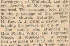 Charlotte Burrington and Alvin Arnold Announce Wedding, 1939.
