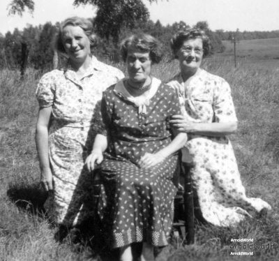 Tracie M. Balitz, Lillian F. and Daisy M. Arnold, July 1944.