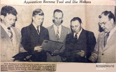 1947-01-01-ArnoldAE1917-News-Clipping-Apprentices-Become-Tool-and-Die-Makers