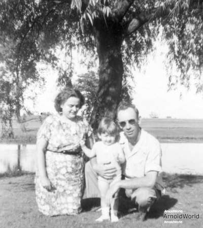 Alvin Arnold & Charlotte Burrington with Carol Lynne Arnold, circa 1948.