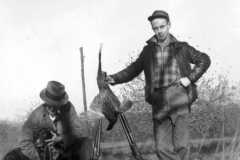 Alvin Arnold and Ron Mountain, pheasant hunt, circa 1940.