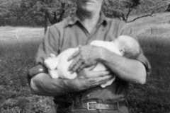 Doris J. Moore, with three-week old baby Joyce Yovonne Arnold, July 1953.