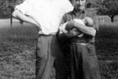 Doris J. Moore, with three-week old baby Joyce Yovonne Arnold, July 1953.
