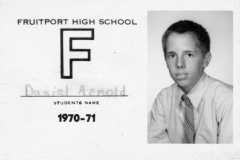 Daniel Arnold, Fruitport High Student ID, Fall 1970.