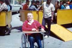 Roger at Fairview the day they dedicated the --- train. 1970.