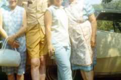 Marion Huff, Allen, Eleanor, and Tracie Arnold, July 1970.