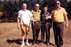 Horseshoe game at the Arnold Homestead, Allen, Alvin, Daniel and Laban Arnold, July 1970.