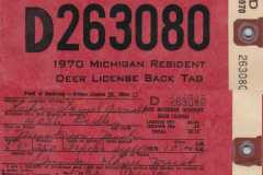 Hunting License, Laban Daniel Arnold, 1970.