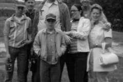 Daniel, Grandpa Dan, Laban, Mike, Joyce, Allen and Eleanor Arnold, 1971.