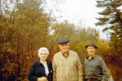 Ernest Balitz, Betty Britzius, Daniel Arnold, Lake Michigan, October 1971.
