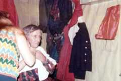 Eleanor giving Daniel Arnold a haircut, 1971.