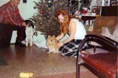 Dan and Tracie Arnold, Christmas at the Arnold homestead, December 1971.