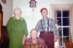 Tracie, Allen, and Dan Arnold, Christmas at the Arnold homestead, December 1971.