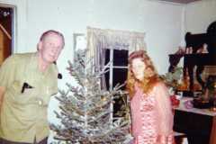Allen and Eleanor Arnold, Christmas at the Arnold homestead, December 1971.