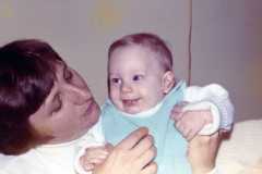 Bob with Scott Suderno, 7.5 months old, April 1972.