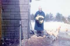 Tracie Arnold with flowers from Allen & Eleanor at Easter, April, 1972.