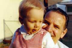 Scott Suderno, taken with grandpa Suderno, Mother's day, 1972.