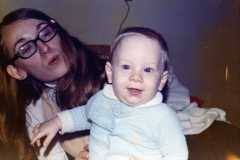 Carol with Scott Suderno, 7 months old, April 1972.