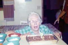Tracie Arnold at Laban's on 76th birthday, September 1972.