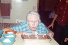 Tracie Arnold at Laban's on 76th birthday, September 1972.