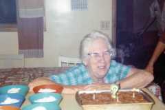 Tracie Arnold at Laban's on 76th birthday, September 1972.