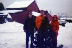 Daniel, Allen, and Eleanor Arnold, christmas tree, December 1972.