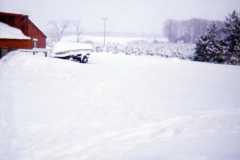 Winter at the Arnold homestead in Honor, February 1973.