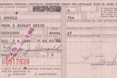 Temporary Permit, Doris Jane Moore, 1973.