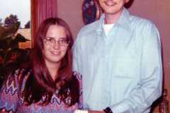 Joyce's engagement day, 1973.