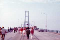 Labor Day bridge walk, Macinac Bridge, Church Youth Group, September 1973.