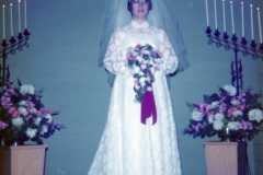 Wedding of Joyce Arnold and Mike Revell, December 1973.