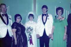 Wedding of Joyce Arnold and Mike Revell, December 1973.