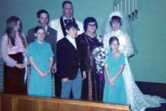 Wedding of Joyce Arnold and Mike Revell, December 1973.