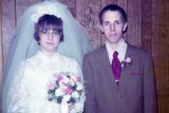Wedding of Joyce Arnold and Mike Revell, December 1973.