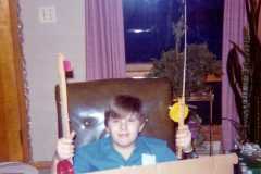 Celebrating Christmas on Bexley in Muskegon, 1973.