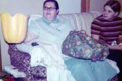 Celebrating Christmas on Bexley in Muskegon, 1973.