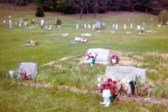 Arnold family burial plot at Platte Cemetery, 1974.