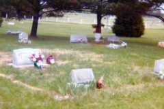 Arnold family burial plot at Platte Cemetery, 1974.