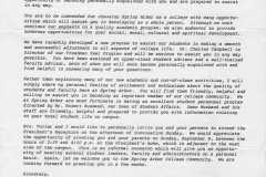 Dan Arnold is accepted to Spring Arbor College, July 1974.