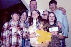 Christmas at Joyce's Forest Ave Apartment, Muskegon, December 1974.