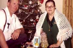 Christmas at Joyce's Forest Ave Apartment, Muskegon, December 1974.