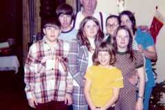 Christmas at Joyce's Forest Ave Apartment, Muskegon, December 1974.