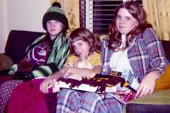 Christmas at Joyce's Forest Ave Apartment, Muskegon, December 1974.