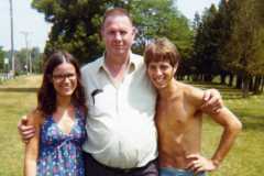 Peggy Smith with Laban and Dan Arnold, summer 1975.