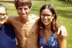 Doris and Dan Arnold with Peggy Smith, summer 1975.