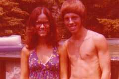 Peggy Smith and Dan Arnold, at her house in Battle Creek, summer 1975.
