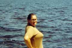 Doris Arnold, north Michigan vacation trip, summer 1975.
