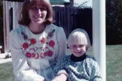 Carol and Scott, taken during Tracie Arnold's visit to California, 1975.